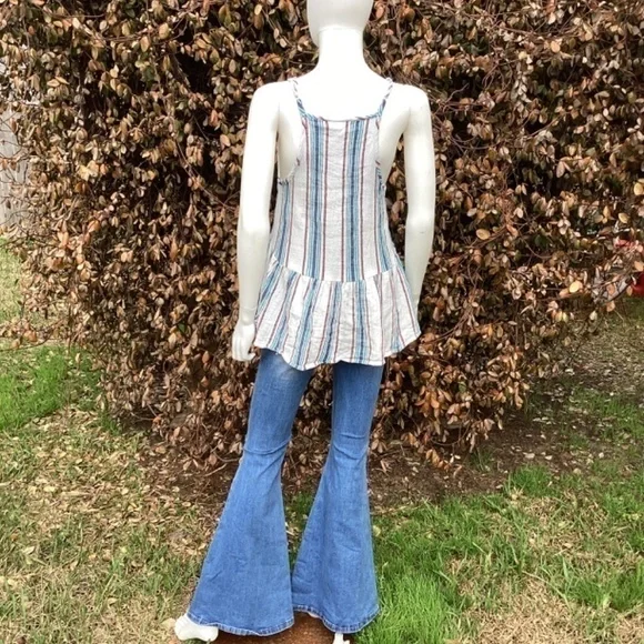 Blank Paige Exaggerated Bell Bottom Factory Fading High Rise Boho Flare Jeans - Picture 3 of 11